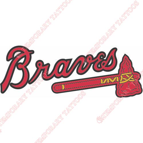Atlanta Braves Customize Temporary Tattoos Stickers NO.1396